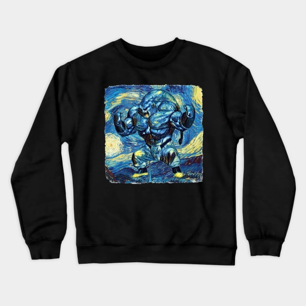 Majin Buu Van Gogh Style Crewneck Sweatshirt by todos